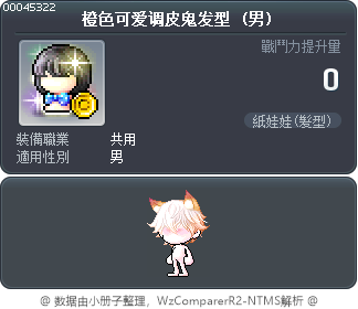 橙色可爱调皮鬼发型 Tooltip