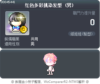红色多彩挑染发型 Tooltip
