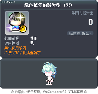 绿色孤堡伯爵发型 Tooltip
