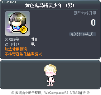 黄色鬼马精灵少年 Tooltip