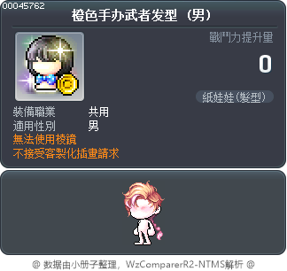 橙色手办武者发型 Tooltip