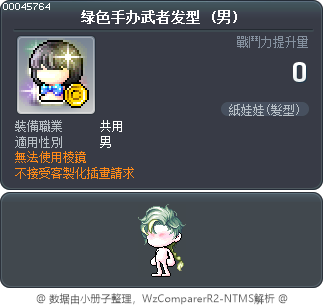 绿色手办武者发型 Tooltip