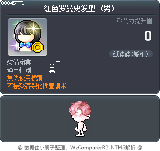红色罗曼史发型 Tooltip
