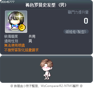 褐色罗曼史发型 Tooltip