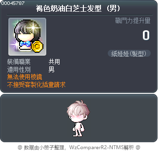 褐色奶油白芝士发型 Tooltip