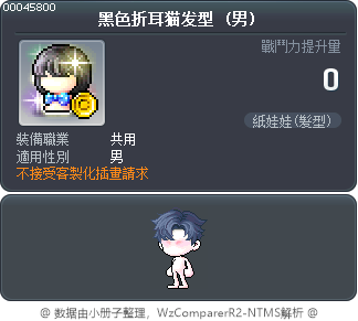 黑色折耳猫发型 Tooltip