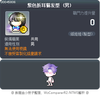 紫色折耳猫发型 Tooltip