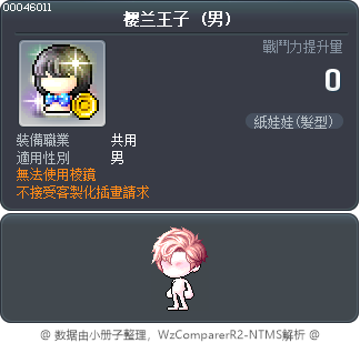 樱兰王子 Tooltip