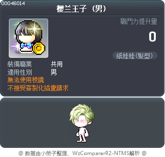 樱兰王子 Tooltip