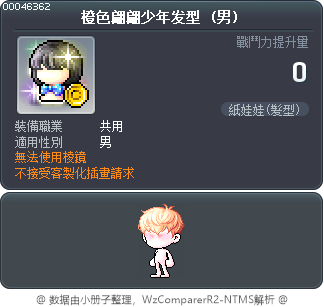 橙色翩翩少年发型 Tooltip