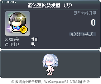 蓝色蓬松烫发型 Tooltip
