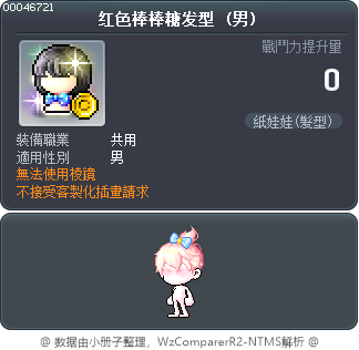 红色棒棒糖发型 Tooltip