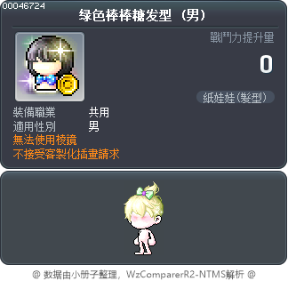 绿色棒棒糖发型 Tooltip