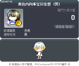 黄色内向乖宝贝发型 Tooltip