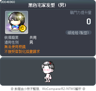 黑色宅家发型 Tooltip
