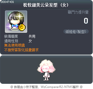 松软甜美云朵发型 Tooltip