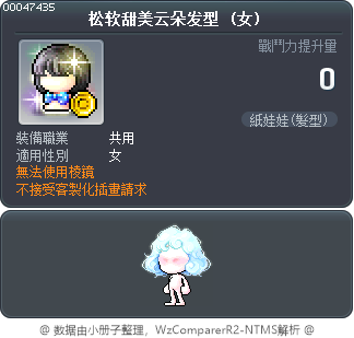 松软甜美云朵发型 Tooltip