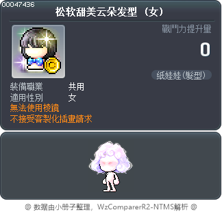 松软甜美云朵发型 Tooltip