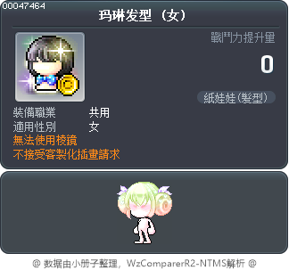玛琳发型 Tooltip