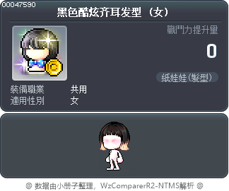 黑色酷炫齐耳发型 Tooltip