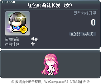 红色微卷长梨花发型 Tooltip