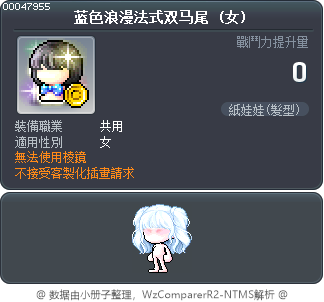 蓝色浪漫法式双马尾 Tooltip