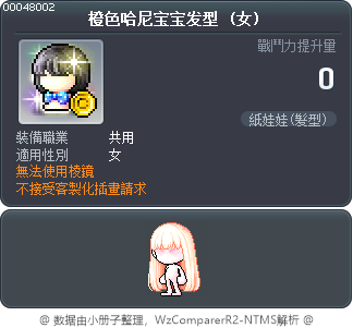 橙色哈尼宝宝发型 Tooltip