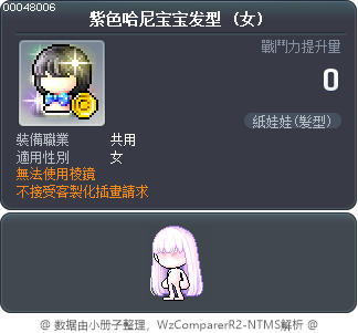 紫色哈尼宝宝发型 Tooltip