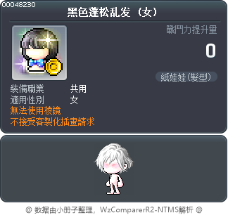 黑色蓬松乱发 Tooltip