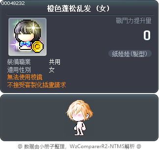 橙色蓬松乱发 Tooltip