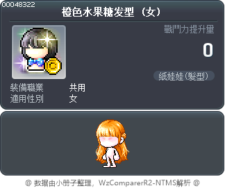 橙色水果糖发型 Tooltip