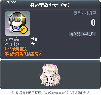 褐色荣耀少女 Tooltip