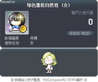 绿色蓬松自然卷 Tooltip