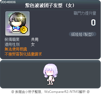 紫色波波团子发型 Tooltip