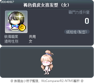 褐色俏皮女孩发型 Tooltip
