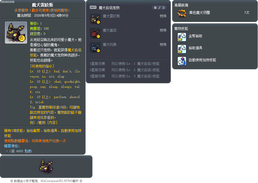 魔犬雷欧斯 Tooltip