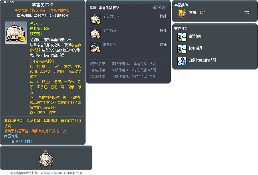 宇宙奥尔卡 Tooltip
