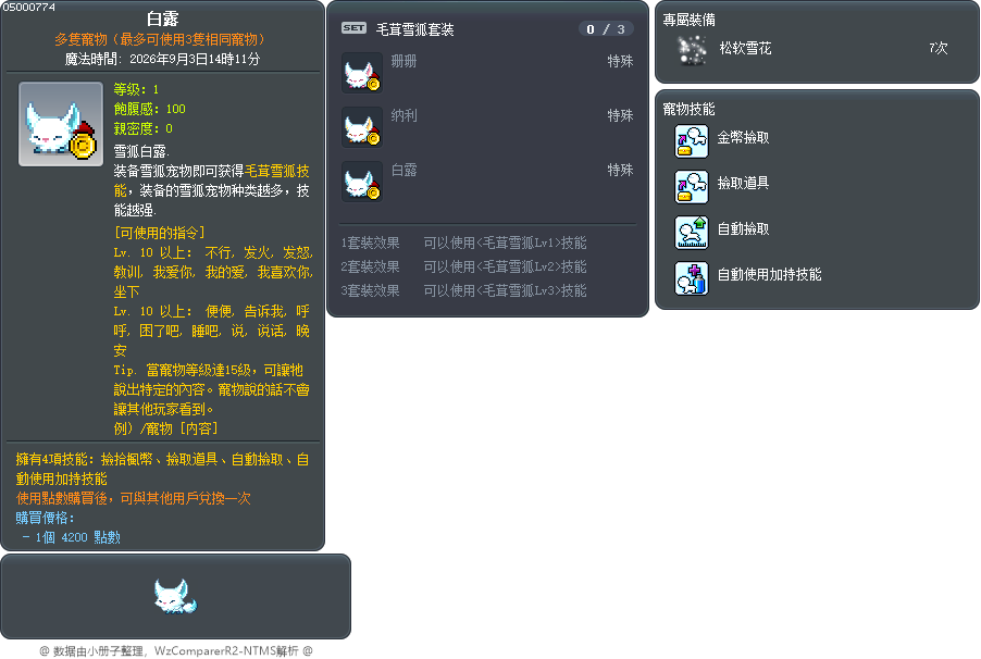 白露 Tooltip