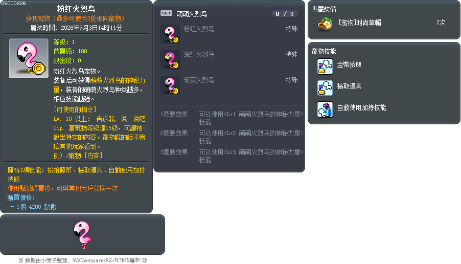 粉红火烈鸟 Tooltip