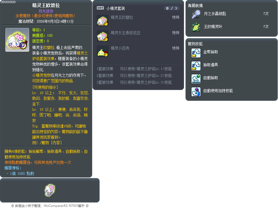 精灵王欧碧拉 Tooltip