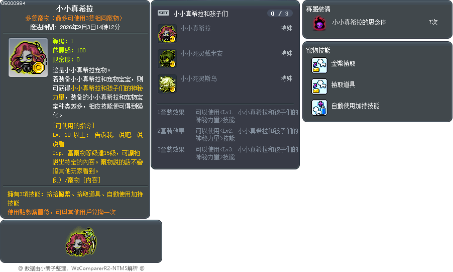 小小真希拉 Tooltip
