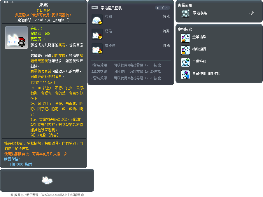 奶霜 Tooltip