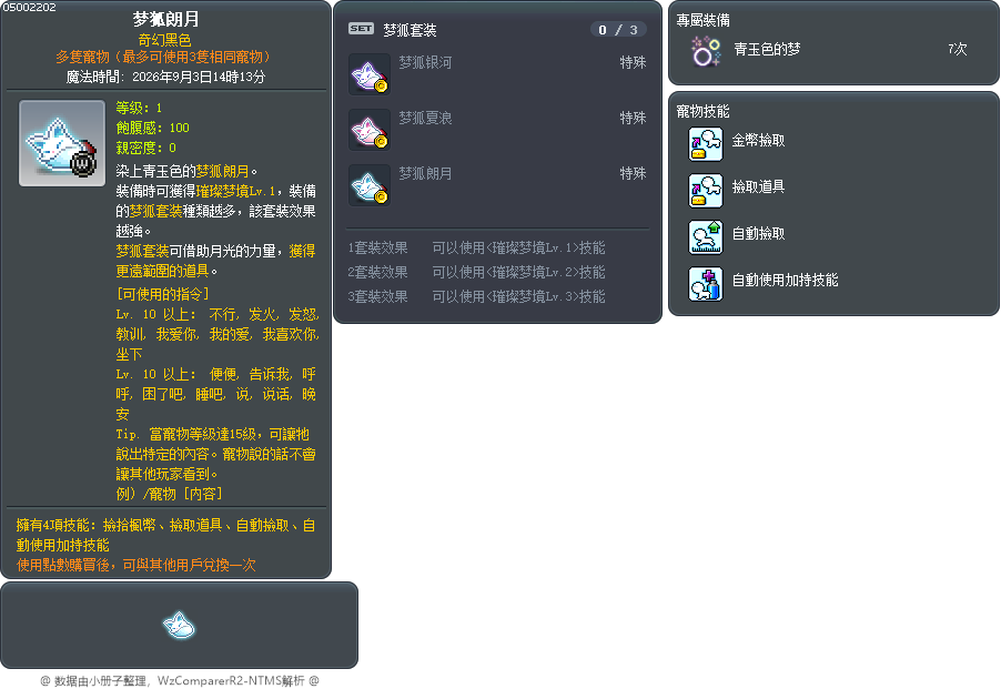 梦狐朗月 Tooltip