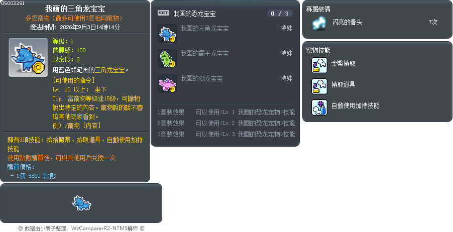 我画的三角龙宝宝 Tooltip