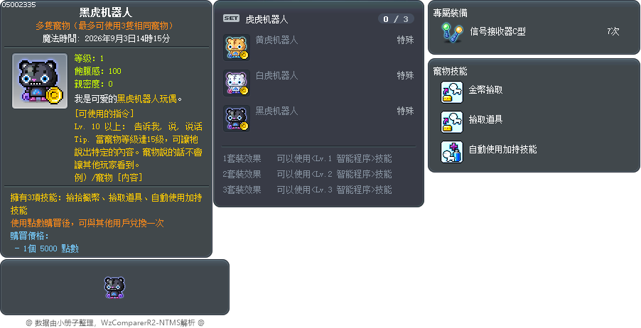 黑虎机器人 Tooltip