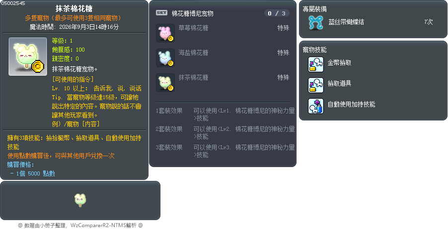 抹茶棉花糖 Tooltip