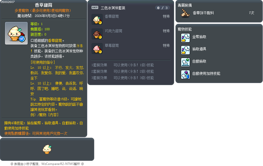 香草甜筒 Tooltip