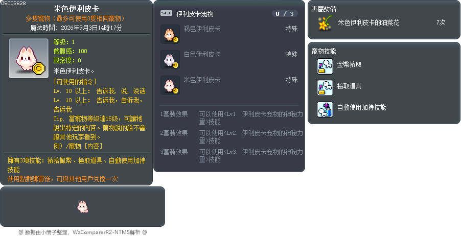 米色伊利皮卡 Tooltip