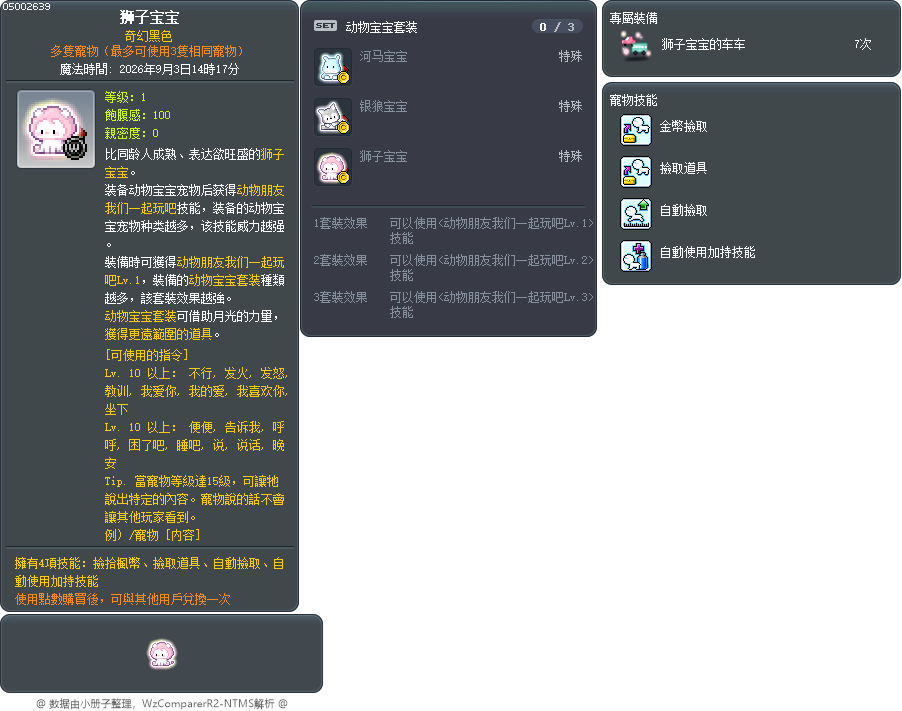 狮子宝宝 Tooltip