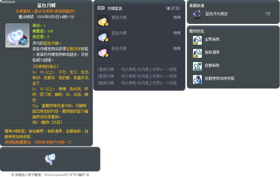 蓝色月蝶 Tooltip